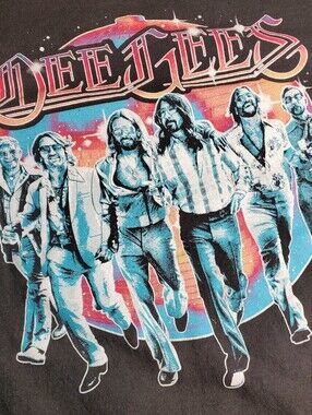 Dee Gees Hail Satin Tee Sz Med. Dave Grohl. Foo Fighters Parody. 2 Sided.